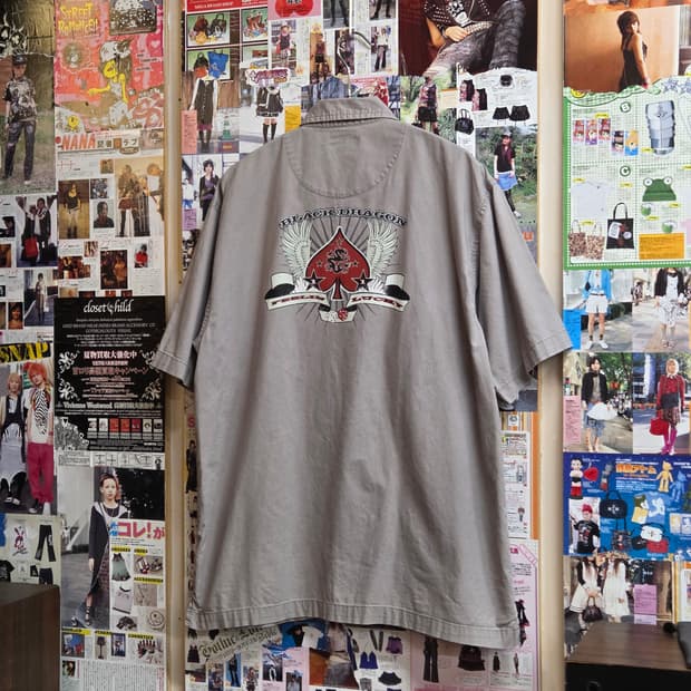 빈티지 빅 프린팅 올드스쿨 반팔 셔츠