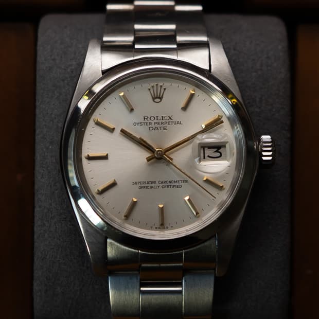 롤렉스 오이스터 퍼페츄얼 데이트 1500 실버 빈티지 시계