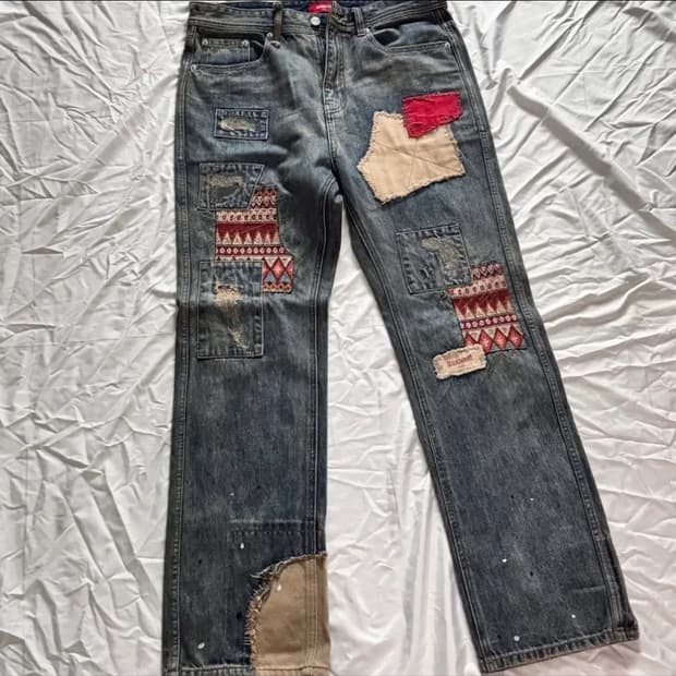 쿠스너프 카펜터 패치 데님팬츠