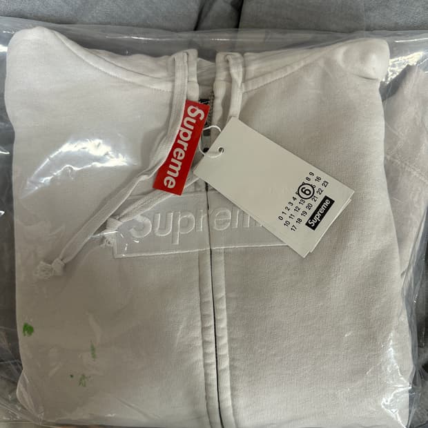 슈프림 마르지엘라 후드집업 화이트 S