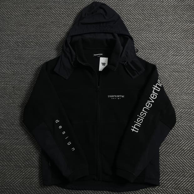 디스이즈네버댓 스펠 빅로고 후드 플리스 자켓o 4130