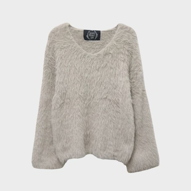 내추럴빈티지 브라운 날개사 니트 60207