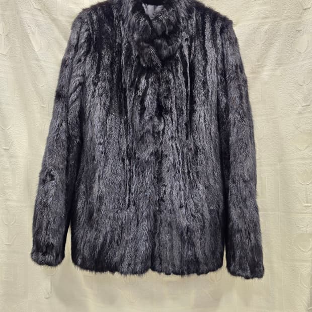 밍크 코트 블랙 S (55)