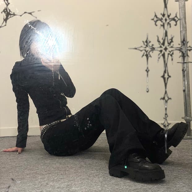 ✞ 아일렛 디테일 슬림 카고팬츠 ✞