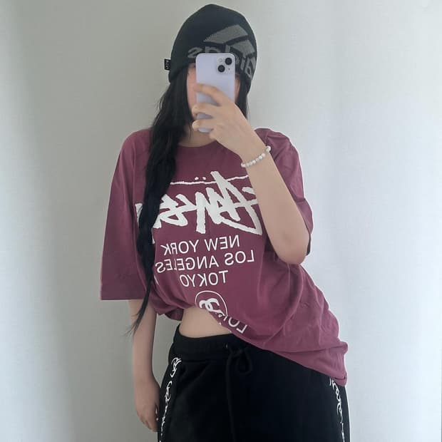 stussy 스투시 월드투어 티셔츠 베리 2024  XL