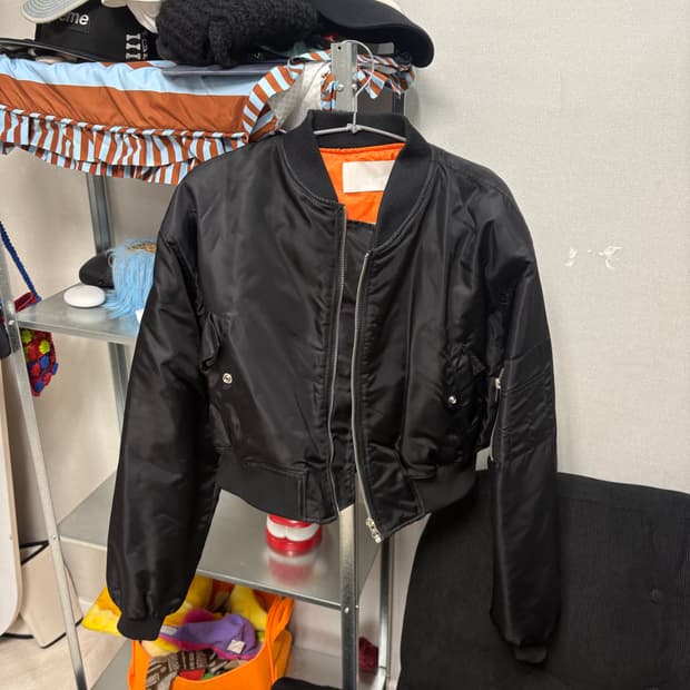 크롭 항공 점퍼 자켓 (2컬러있음)