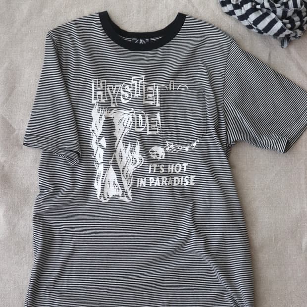 [Hysteric Glamour] Grunge Stripe T-shirt