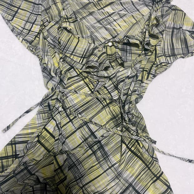 checkered blouse