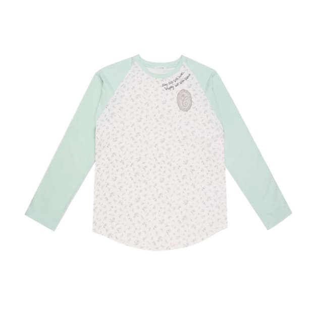 콜로신스 sleep well t-shirt mint&blue flower