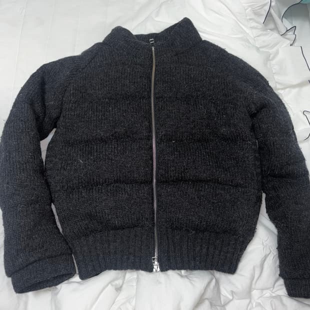 니트 투웨이 숏패딩