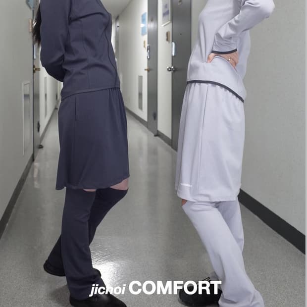 택포) 지초이 23-002 skirt pants ligth gray