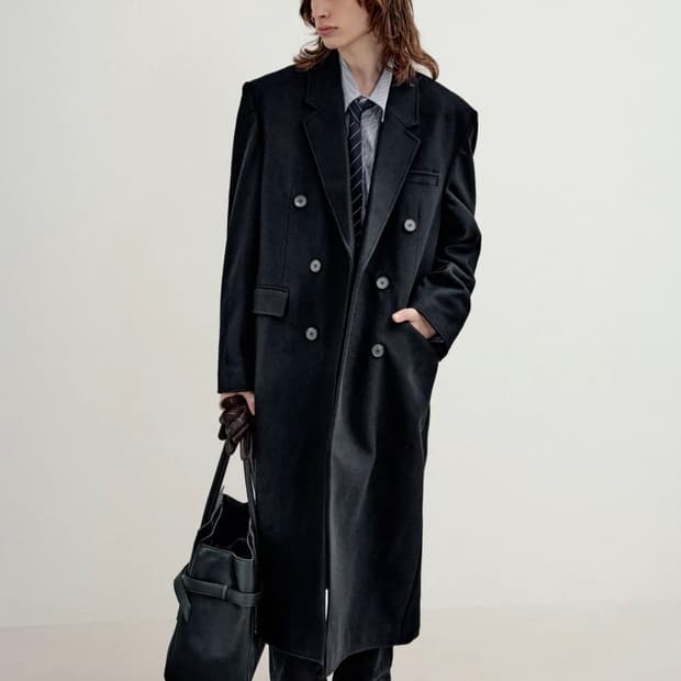 엘무드 그레이웨일 더블코트 FELTRO 블랙 46