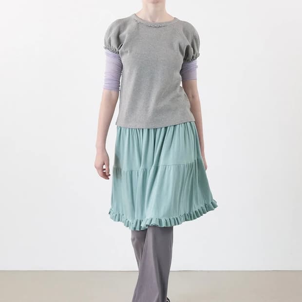 코스모스 저지 스커트 민트