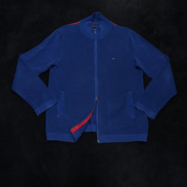 XL 타미힐피거 다크블루 투웨이 니트집업