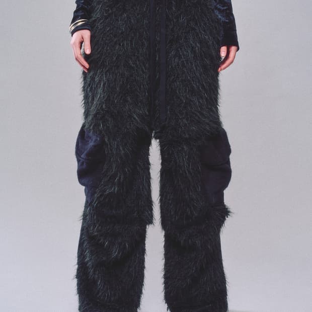 솜속 BAIL FUZZY CARGO PANTS_BLACK