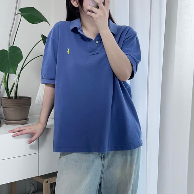 [정품] 폴로 블루 / 옐로우포니 반팔카라티 [ XL ]