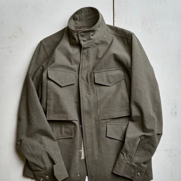 모노프리베 Textured M65 자켓 washed olive