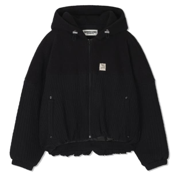 구월십일 후리스 벌룬 점퍼 블랙