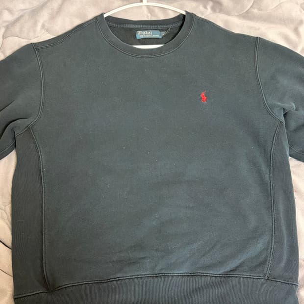 폴로 네이비 레드포니 기모 맨투맨