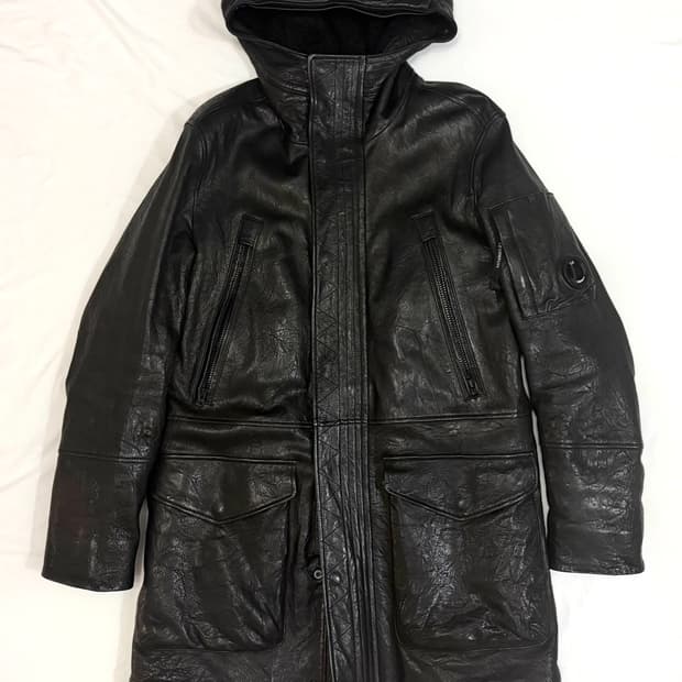 cp컴퍼니 레더코트 양가죽코트