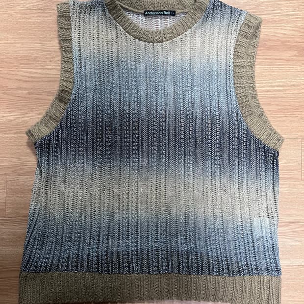 앤더슨벨 유니섹스 컷 앤 소운 니트 베스트 XL