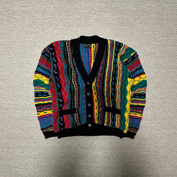 COOGI australia made cable knit cardigan