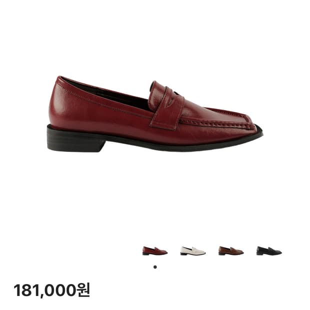 [백화점]Moodnight 버건디 패니로퍼 굽 2.5센치 235