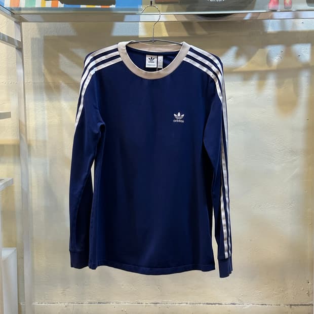 아디다스 네이비 삼선  롱슬리브 M