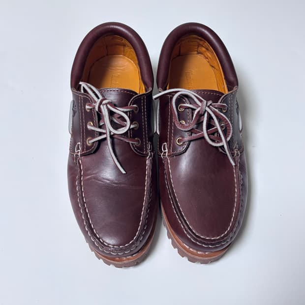 팀버랜드 보트슈즈 버건디 265