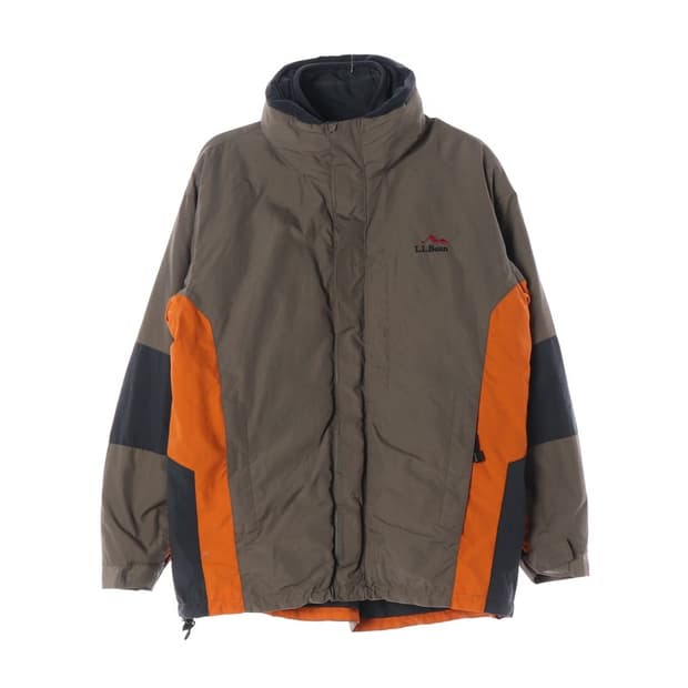L.L.Bean 90s 오렌지 배색 웜업 패딩 자켓 M