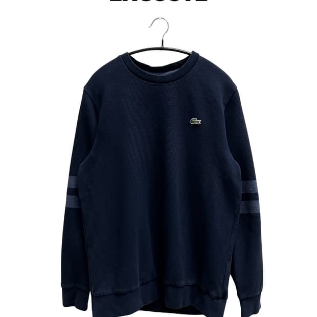 라코스테 스몰패치 로고 맨투맨 네이비
