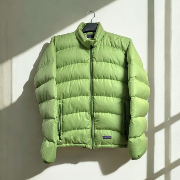 (L)파타고니아 라임 다운 패딩 lime 자켓