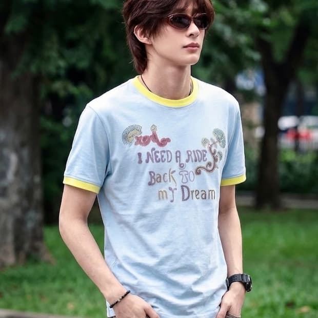 블루마블 라인스톤 반팔티