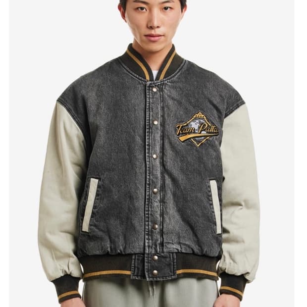 파타 patta 홈런 데님 워시드 바시티