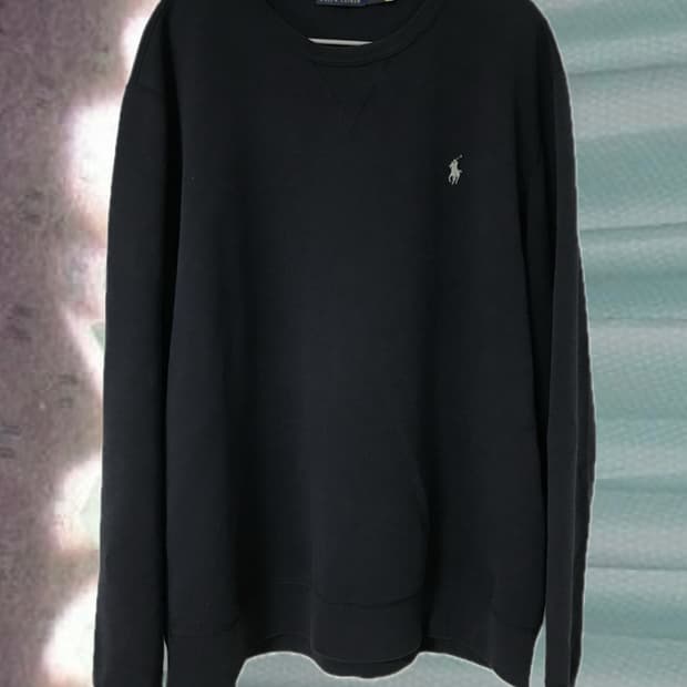 폴로 네이비 맨투맨 그레이 포니 XL