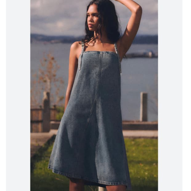 M) 새제품 ZARA 자라 데님 원피스 청원피스