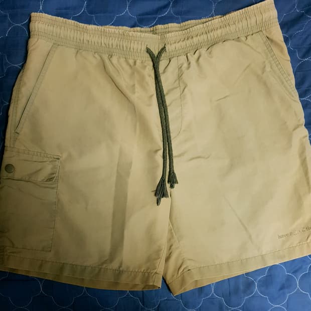 (일본제품) 해브어굿타임 나일론100% 트랙 쇼트팬츠 올리브 (M)