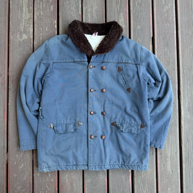 빈티지 양털 더블 코튼자켓