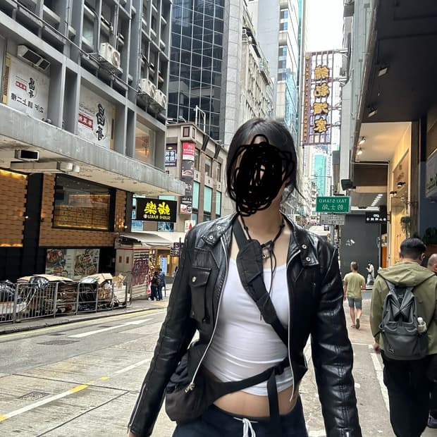 보헴서 패치 바이커 자켓