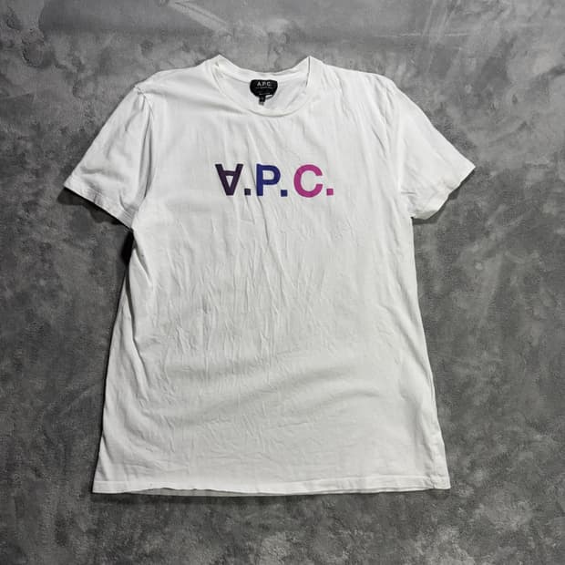 A.P.C. 아페쎄 화이트 빅로고 반팔 