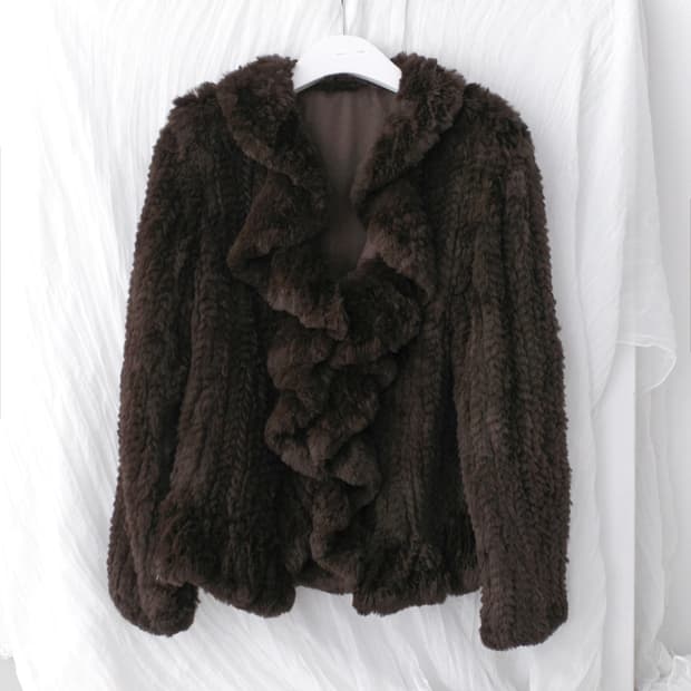 rabbit fur jacket