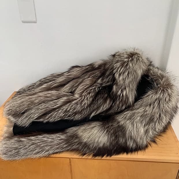 빈티지 리얼 폭스퍼 자켓