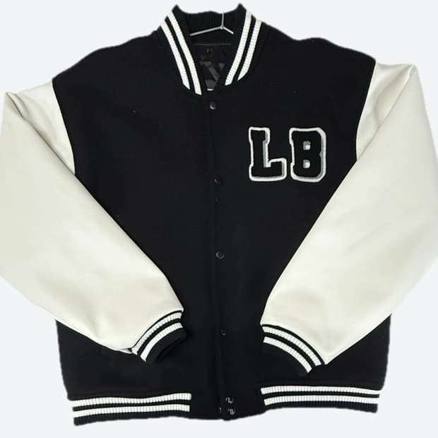 창모자켓 LIBILLY 바시티 자켓 블랙