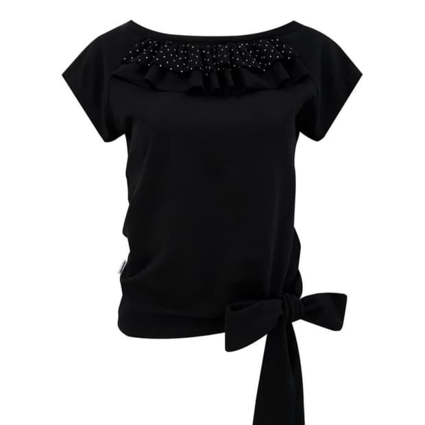 체메씨 프릴 타이 티 FRILL TIE TEE (BLACK)