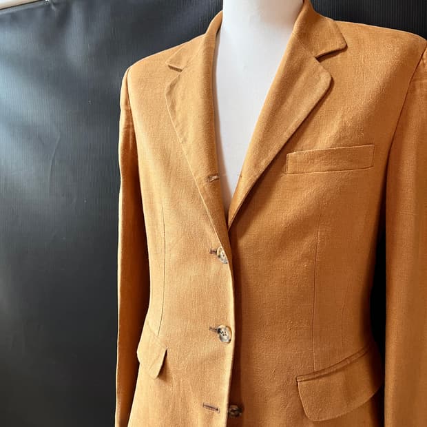 Made in Italy 베네통 린넨 테일러드 자켓