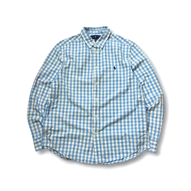 랄프로렌 깅엄 체크 옥스퍼드 셔츠