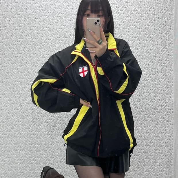 엄브로 잉글랜드 축구 레트로키치 바람막이 자켓 100 C12815