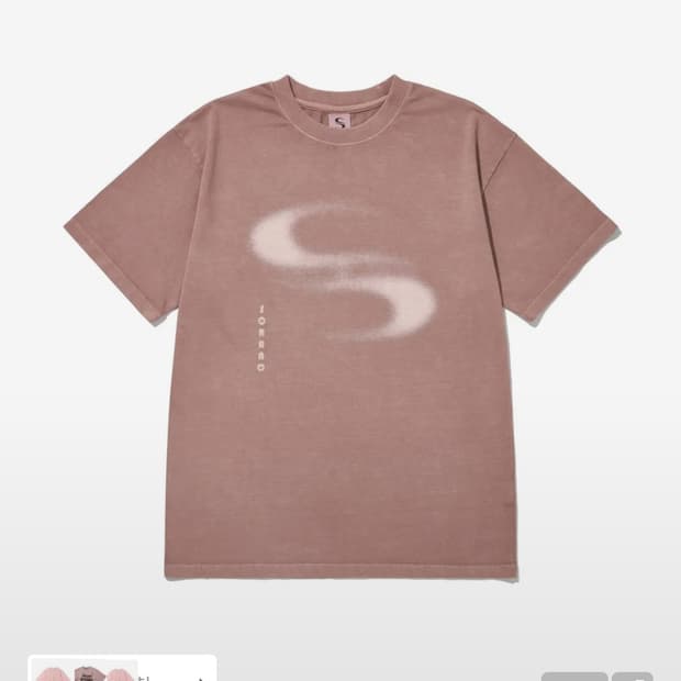 소라노 핑크 반팔티 s