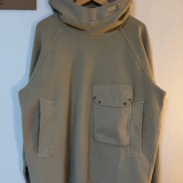 [XL]Ten C 텐씨 가먼트다이드 코튼 져지 포켓 후드티