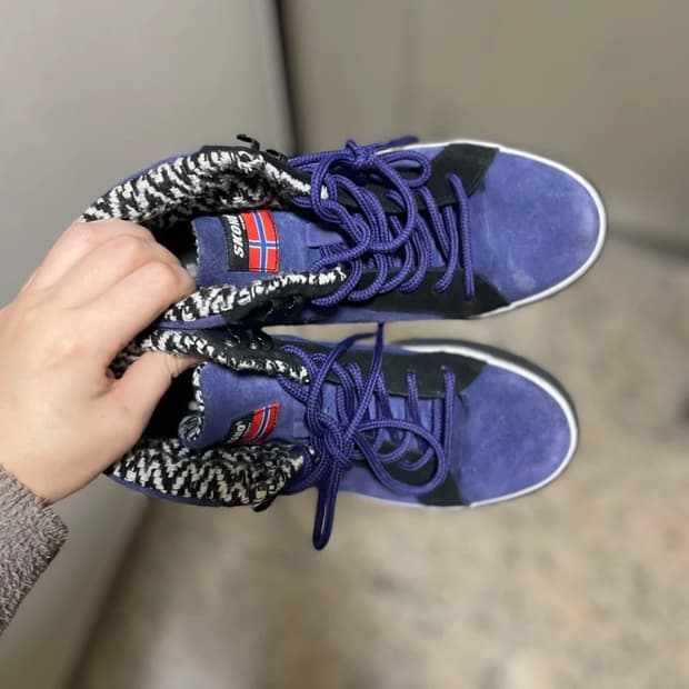 스코노 퍼플 스웨이드 하이탑 230